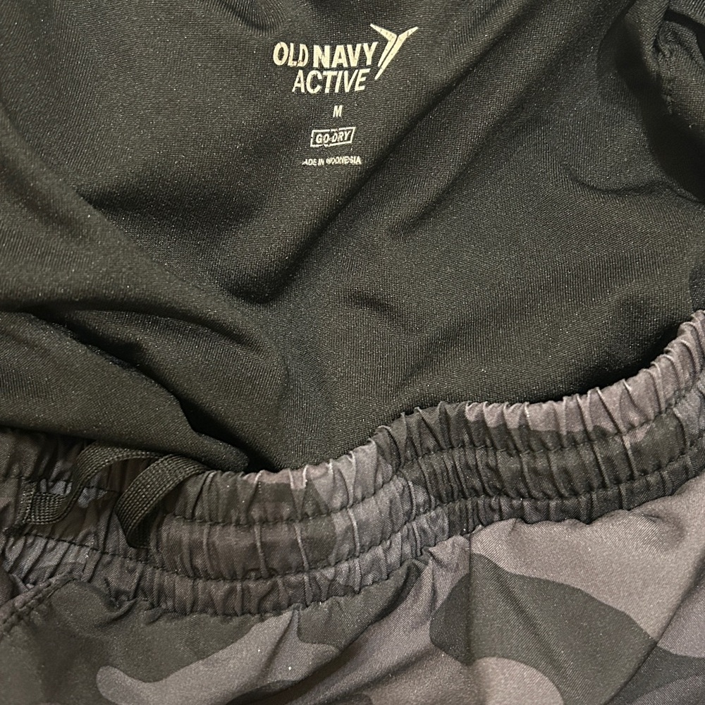 Old Navy Charcoal Camo Athletic Shorts - Picture 3 of 6